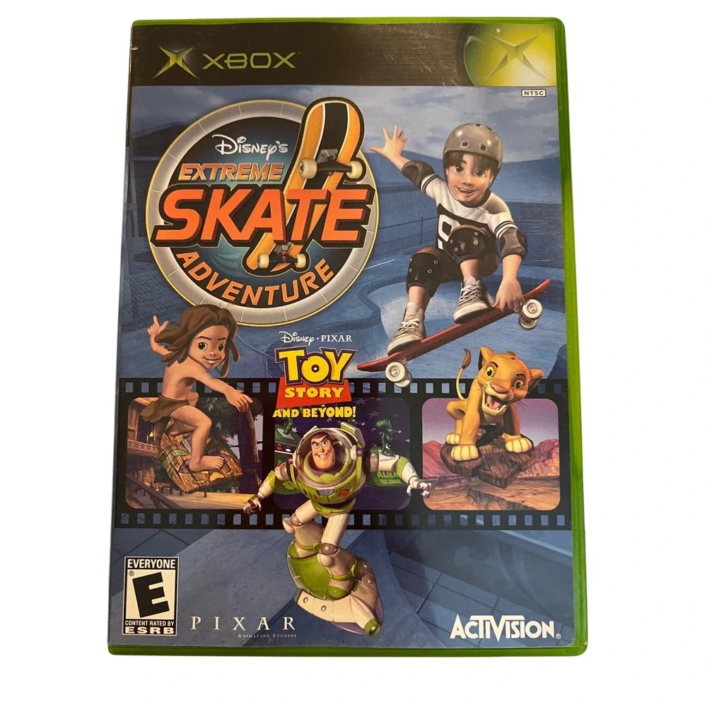 Disney Extreme Skate Adventure Xbox Game Toy Story‎ Lion King Tarzan Activision